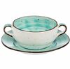 Бульонная чашка 300 мл с ручками, с блюдцем Ocean Fusion P.L. Proff Cuisine фарфор голубой