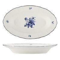 Блюдо овальное 24х16х3 см 350 мл глубокое Blue Flower P.L. Proff Cuisine