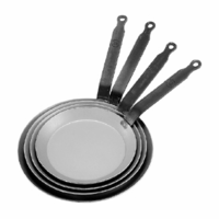 Сковорода блинная 22 см   белая сталь  индукция Carbone Steel De Buyer