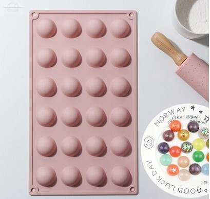 Форма силиконовая Полусфера D2,8 см 24 ячеек Доляна Форма силиконовая Полусфера D2,8 см 24 ячеек Доляна