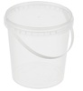 Ведро с крышкой 3,1 л D185 мм H142 мм Полимир НН PP прозрачный