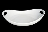 Блюдо 26 см глубокое с ручками  Royal White TUDOR