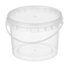 Ведро с крышкой 800 мл D124 мм H93 мм Полимир НН PP прозрачный