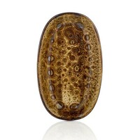 Блюдо овальное 29 см  Cowry Yellow By Bone