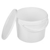 Ведро с крышкой пластиковая ручка 11,8 л D277 мм H240 мм Полимир НН PP белый