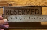 Табличка Reserved 150х40х40 мм   бук