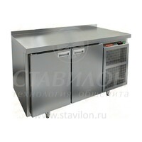 Стол холодильный 600 с бортом SN 11/TN HICOLD  -2...+10°С   2 двери  нержавеющая сталь