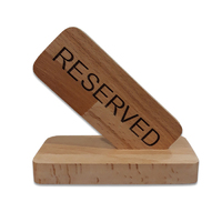 Табличка Reserved 15х6 см H14 см вертикальная бук