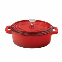 Кастрюля порционная 250 мл 12х9 см чугун эмалированная красная P.L.ProffCuisine
