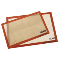 Коврик силиконовый 60х40 см белый/красный  Paderno