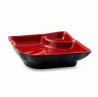 Блюдо веер 15,4 см, H4 cм  Black  Red