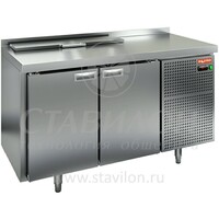 Стол для салатов GN с бортом SL2-11GN (1/6) HICOLD  +2...+10°С   2 двери  нержавеющая сталь