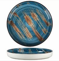 Блюдо для подачи  22,6 см, H3 см Texture Dark Blue Lines P.L. Proff Cuisine