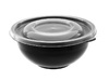 Контейнер круглый с крышкой  500 мл D145 мм H65 мм PP черный/прозрачный