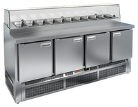 Стол для пиццы HICOLD PZE2-1111/GN стекло