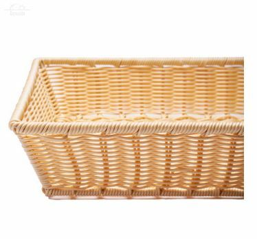 Корзина 53х32,5 см H10 см бежевая полиротанг MGProf Корзина 53х32,5 см H10 см бежевая полиротанг MGProf