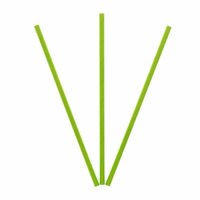 Трубочки для коктейля без гофры 21 см х 8 мм в индивид.полимерной упаковке 500 шт/уп  зеленый PP