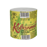 Бумага туалетная без втулки 1 слой Ковалинка