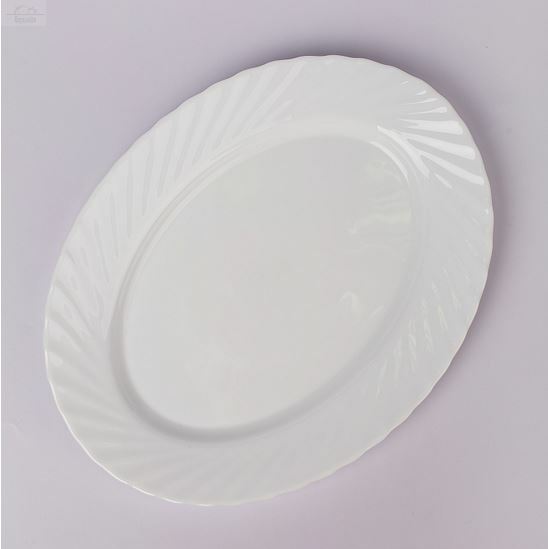 Блюдо овальное 30х22,6 см TIDAL ROUND-T- WHITE PARSOPAL, стекло опаловое,белый Блюдо овальное 30х22,6 см TIDAL ROUND-T- WHITE PARSOPAL, стекло опаловое,белый