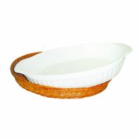 Форма для запекания 23х14,5 см, H5 см  с плетной подставкой фарфор  La Chef P.L. Proff Cuisine