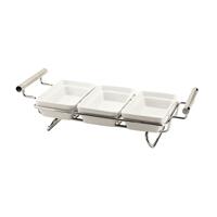 Подставка с 3 фарфоровыми блюдами 38х15 P.L.   REG