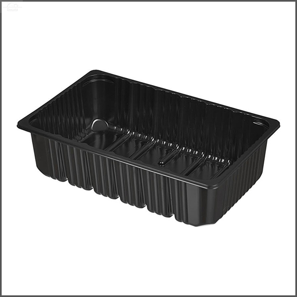 Контейнер прямоугольный 2500 мл 275х177 мм H85 мм OPS черный Контейнер прямоугольный 2500 мл 275х177 мм H85 мм OPS черный