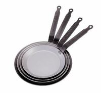 Сковорода блинная 20 см   белая сталь  индукция Carbone Steel De Buyer