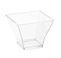 Креманка пластиковая 150 мл 72х72 мм  Форма Пагода Кристалл прозрачный PS