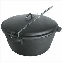 Казан 10 л чугун  с крышкой  P.L.ProffCuisine