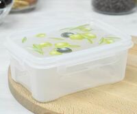 Контейнер 0,75 л для СВЧ прямоугольный "Fresh" олива
