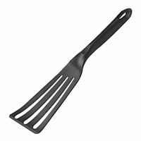 Лопатка пластиковая 30 см перфорированная черная  APS