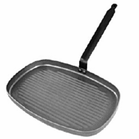 Сковорода-гриль 38х26 см   белая сталь  индукция Carbone Steel Plus De Buyer