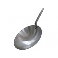 Сковорода Wok 35,5 см H9 см  белая сталь  индукция White steel De Buyer