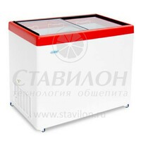 Ларь морозильный с прямым стеклом МЛП-400 СНЕЖ 393