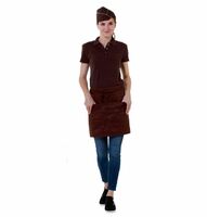 Фартук официанта коричневый 120х45 см короткий KL