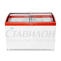 Ларь морозильный с гнутым стеклом МЛГ-400 СНЕЖ 393