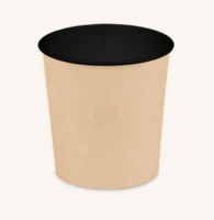 Контейнер  ECO 700 мл d-116,  h-108 мм супница ДНО черный / крафт OSQ