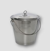 Ведро 12 л с крышкой  нерж.сталь Маяр (YK-0718-112)  