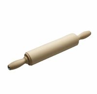 Скалка деревянная 30/50 см D6 см с вращающимися ручками липа