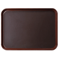 Поднос прорезиненный прямоугольный 45,5х35,5 см коричневый KMC 45824