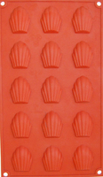 Форма силиконовая Ракушка 4,4х3,4 см  15 ячеек VTK  (81200437, D-031)