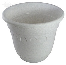 Горшок для цветов 10 л Колывань с поддоном мрамор Горшок для цветов 10 л Колывань с поддоном мрамор