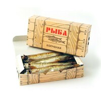 Коробка для рыбы 170х85 мм h43 мм 300 гр дизайн