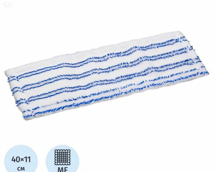 Насадка для швабры (МОП) 40х11 см микрофибра с полосами скольжения карман + язык ЭкоКоллекция Насадка для швабры (МОП) 40х11 см микрофибра с полосами скольжения карман + язык ЭкоКоллекция