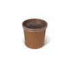 Контейнер  ECO 760 мл d-90,  h-110 мм супница с пластиковой крышкой крафт