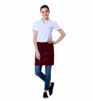 Фартук официанта бордовый 120х45 см короткий   KL