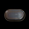 Блюдо овальное 24х14 см «CoroneTerra»  KL фарфор, сине-коричневый