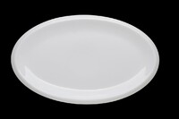 Блюдо овальное 30 см с бортом Royal White TUDOR