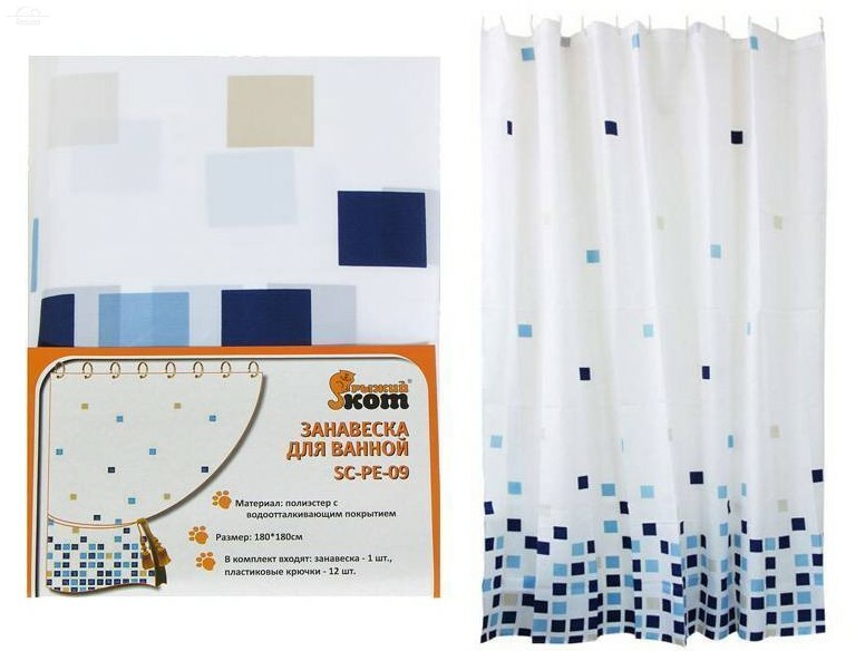 Штора для ванной 180*180см SC-PE-38 Штора для ванной 180*180см SC-PE-38
