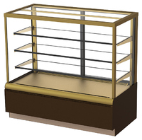 Витрина кондитерская KAYMAN K-ВК-1300 люкс квадро бронза